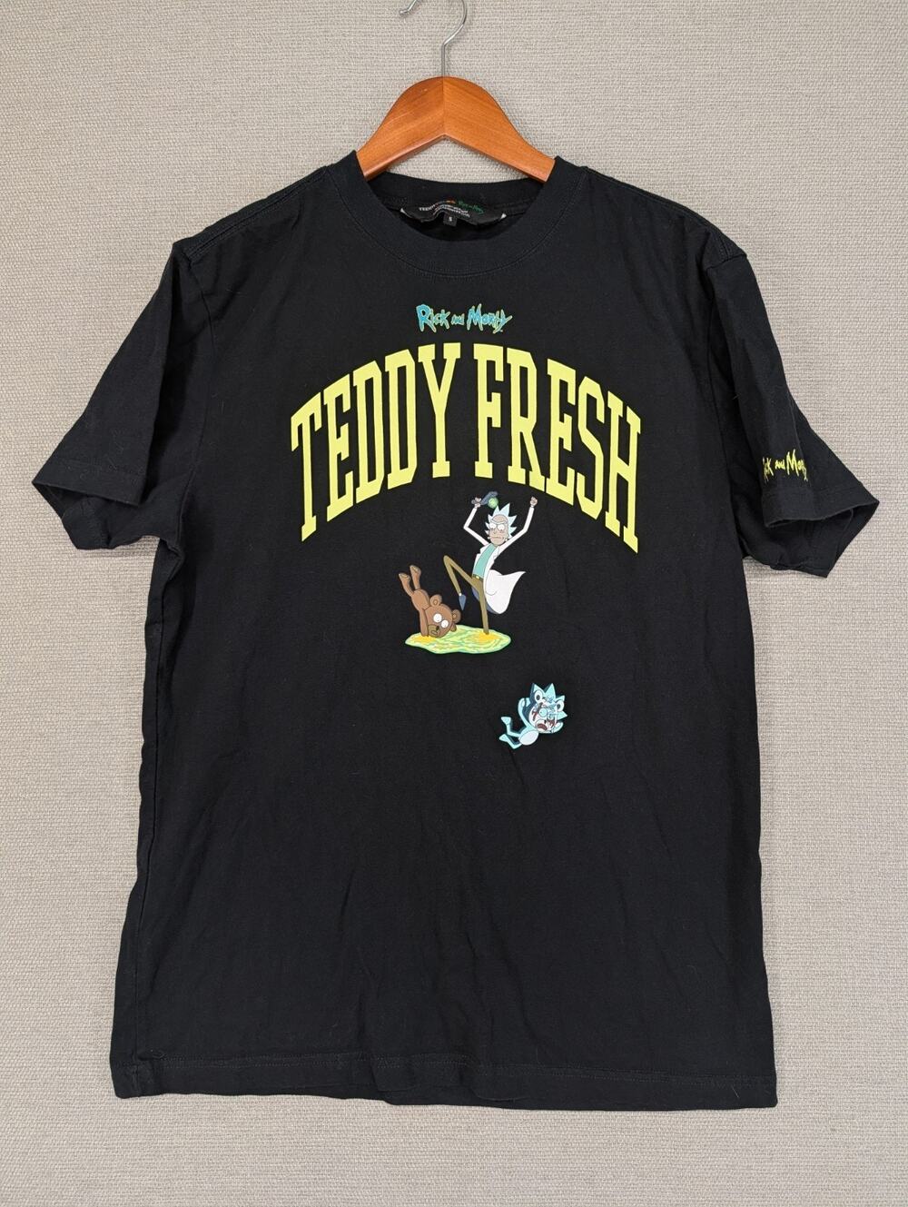 Teddy Fresh x Rick And Morty Black T-Shirt Men's Small